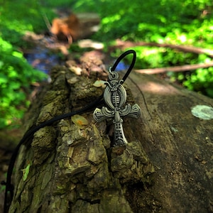 Egyptian Ankh Necklace,Ancient Egypt Hieroglyphic Symbol,ANKH Key of Life Cross,occult esoteric jewelry,Symbol of Eternal Life,Horus bird