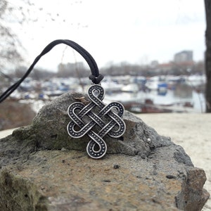 Eindeloze knoopketting, Tibetaans boeddhisme eeuwige knoop sieraden, boeddhistische geluksbescherming talisman, Keltische liefdesknoop, Mongoolse en Chinese knoop