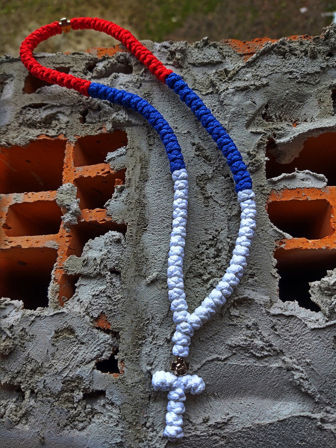 Brojanica Komboskini serbische Flagge drei Farben Geflecht Etsy