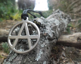 Anarchy symbol anarchism necklace,Anarchy anarchism logo keychain,Anarchy necklace rustic,Anarchy keychain charm,Full metal keychain