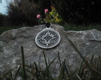 Angel talisman symbol magic fortune pendant,Mastery of the Magical Arts Talisman keychain necklace,Protective necklace,Lucky keychain