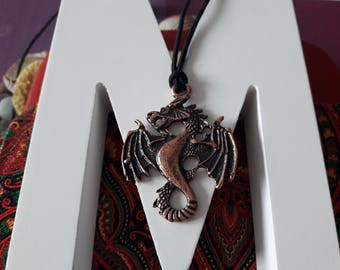 Dragon wings symbol necklace,Dragon with wings keychain,european dragon necklace,Fire mythology animal keychain,GOT Dragon keychain,Khalessi
