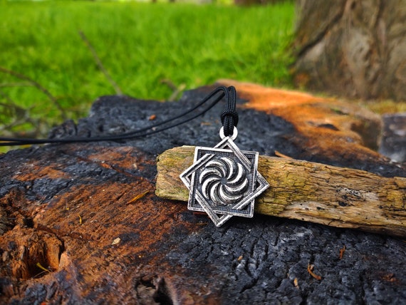 Armenian Kerkhach Eternity Sign Pendant,eight Pointed Star and