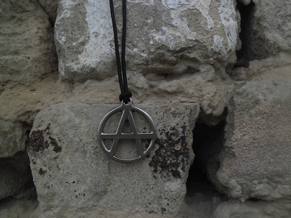 アクセサリー anarchyrrr Anarchy Symbol Anarchism Necklace,anarchy Anarchism Logo Keychain