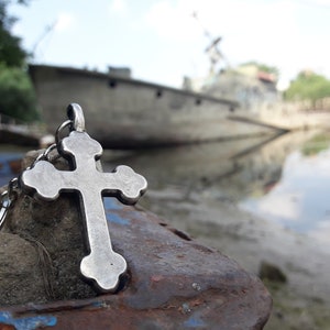 Orthodox Serbian Cross necklace keychain,Slavic Cross pendant,Serbian Church Cross,Russian Cross,Byzantine cross,Christian Orthodox Crucifix