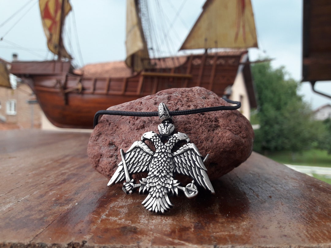 Byzantine Empire Double-headed Eagle Necklace and Keychain,byzantine  Imperial Coat of Arms Eagle,orthodox Christianity,russian Eagle