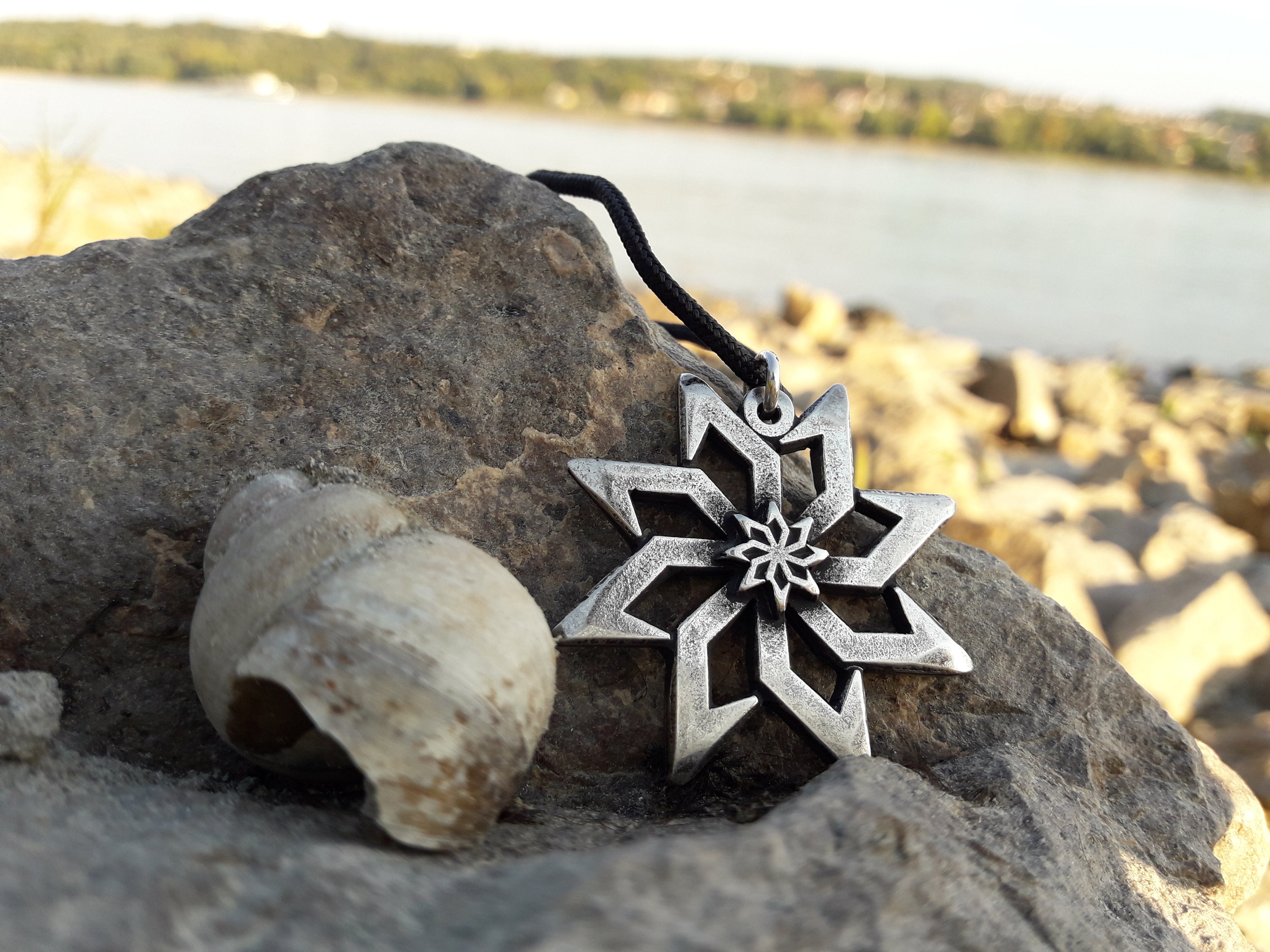 Kolovrat Slavic Sun wheel Alatyr necklace keychain,Svarog God of fire symbol,Perun God flower symbol,Aphrodite flower symbol and kolovrat