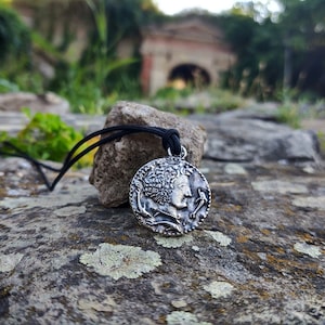 Syracuse Tetradrachm Greek coin necklace,Syracuse Medallion pendant,Vintage Reproduction of Ancient Greek Coin,Persephone greek goddess coin