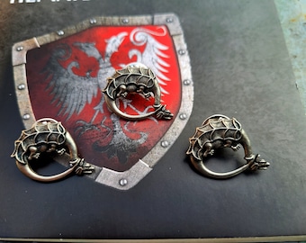 Order of Dragon Despot Stefan Lazarevic pin badge,Saint George dragon badge,Sigismund order of Dragon,Serbian order of Dragon pins broosh