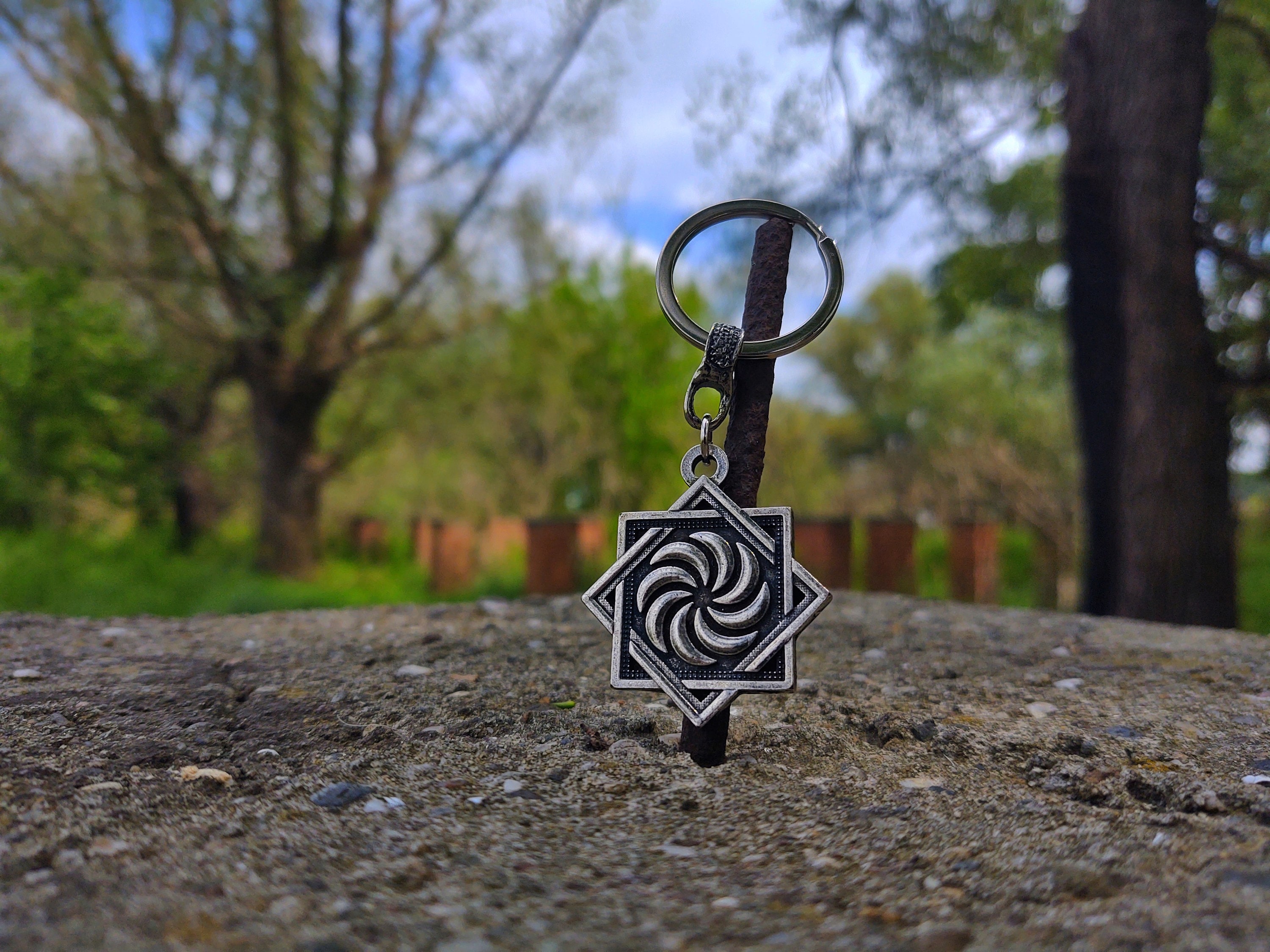 Armenian Kerkhach Eternity Sign Pendant,eight Pointed Star and