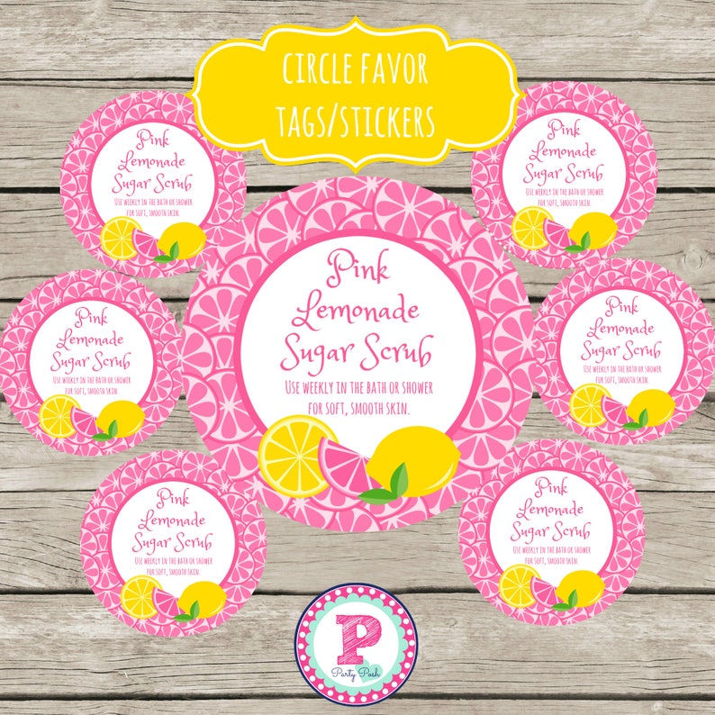 Sugar Scrub Gift Ideas Circle Favor Tags Printable 2 Inch Etsy