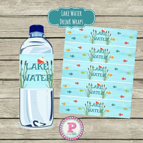 Camping Kids Party Bottle Label Template Water Bottle Wraps | Etsy