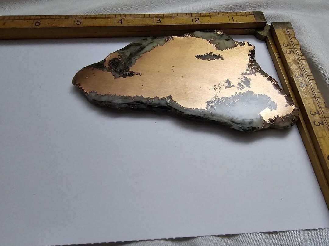 Large Copper Ore Decorator Slab W Quartz Michigan Native Copper 