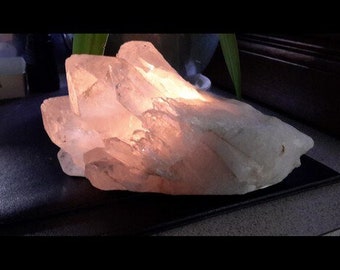 Clear Quartz Crystal Cluster Tea Light Candle Holder