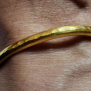 24K 99.99% - 1 Troy Ounce - Solid 24K Gold - .999 AU Gold Cuff Bracelet - Hammered Finish
