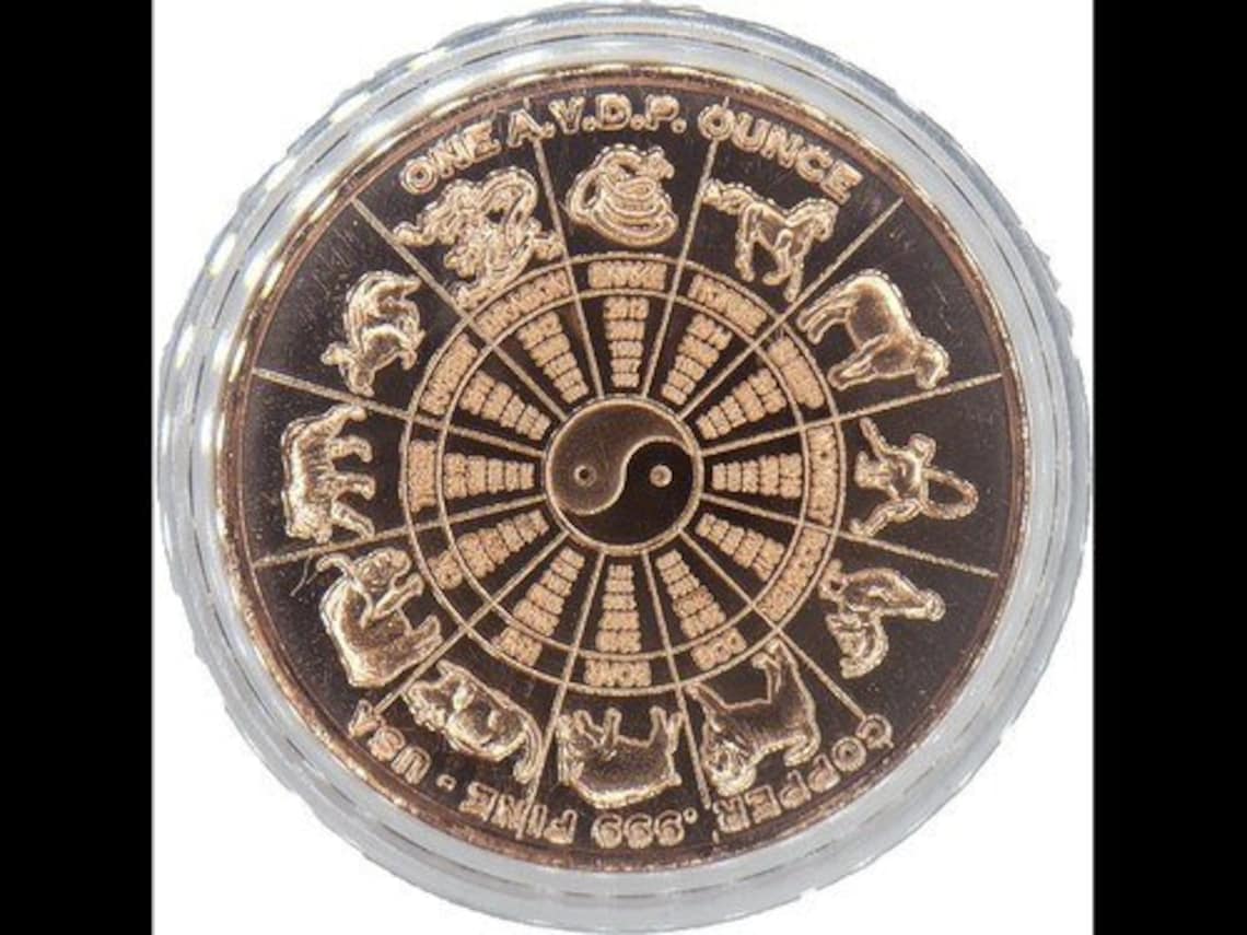 Astrology Copper Coin Collection Aquarius Etsy UK