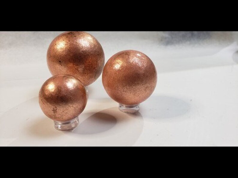 Copper Sphere Set 3 Spheres/3 Sizes Brushed Finish Etsy