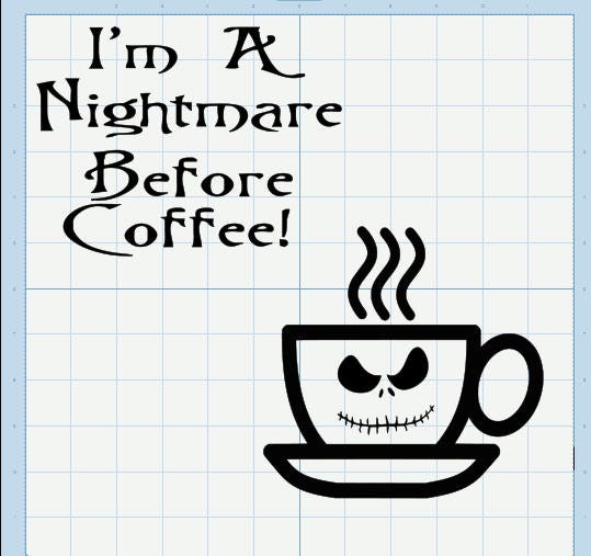 Download I'm a nightmare before coffee SVG | Etsy