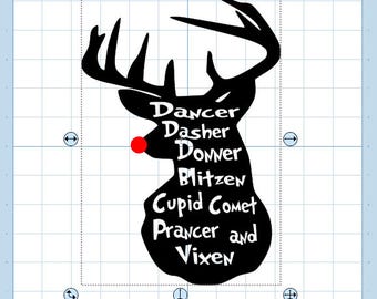 Reindeer names svg