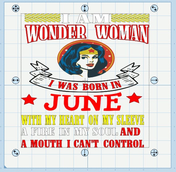 Download Wonder Woman born in June SVG | Etsy