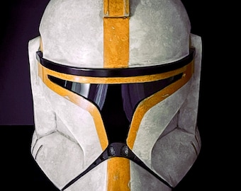 Handmade Star Wars Clone Trooper Helmet: Phase 1 Commander