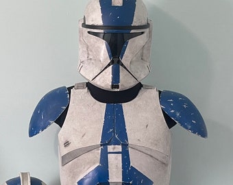 Star Wars phase 501st clone trooper helmet with chest and shoulder armor  pieces only