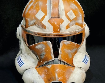 Handmade Ashoka Tano Clone Trooper Helmet, Heavy Battle Damage