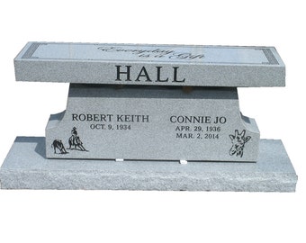 Cremation granite bench engraving available free shipping to qualified locations