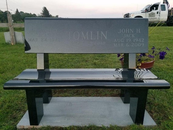 Black Granite Bench Engraving Available Free Shipping To Etsy