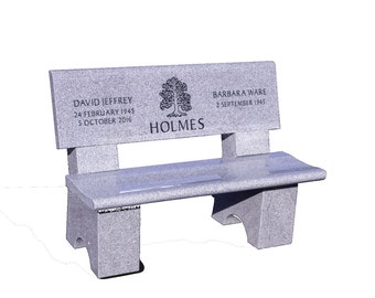 Last one- Low price Cremation granite headstone bench- 2 niche- engraving available- free shipping to qualified locations