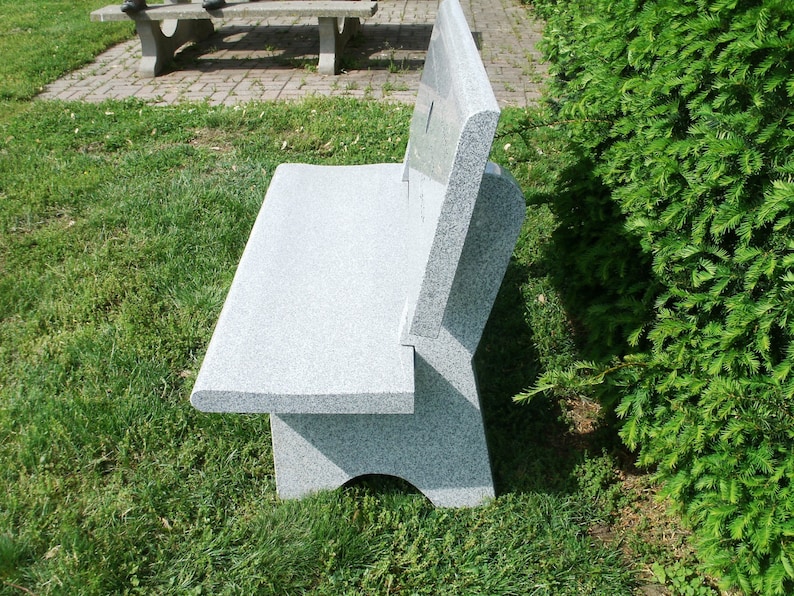 Granite Park Bench golfer memorial engraving available free shipping 999.00