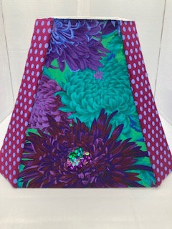 Purple Haze Lampshade (top 8", H 13" bottom 18")