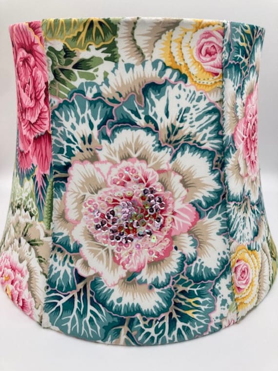 Charming Cabbage by Kaffe Fassett's Niece  hand-sewn Lampshade