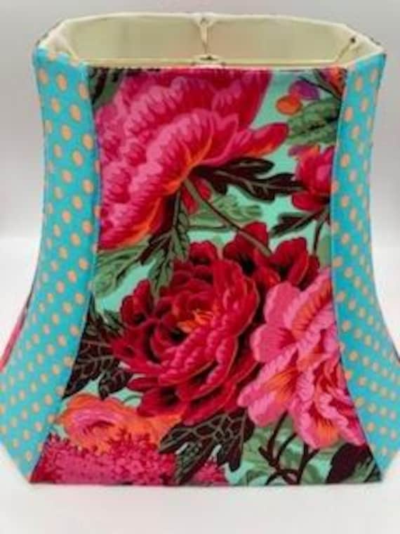 Briar Rose & Polk a dot hand sewn lampshade, Kaffe Fassett Fabric