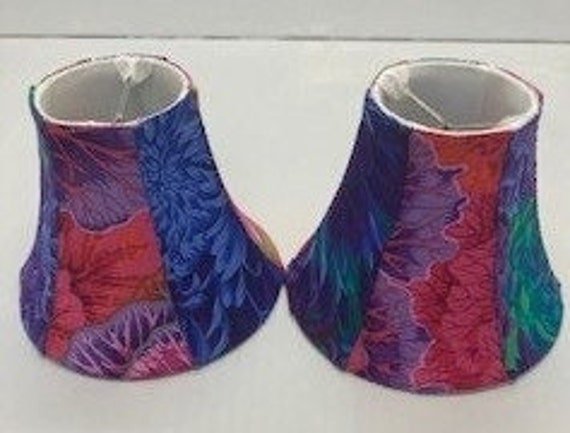 2 Wildflower Sconce by Kaffe Fassett's Niece hand-sewn Lampshade