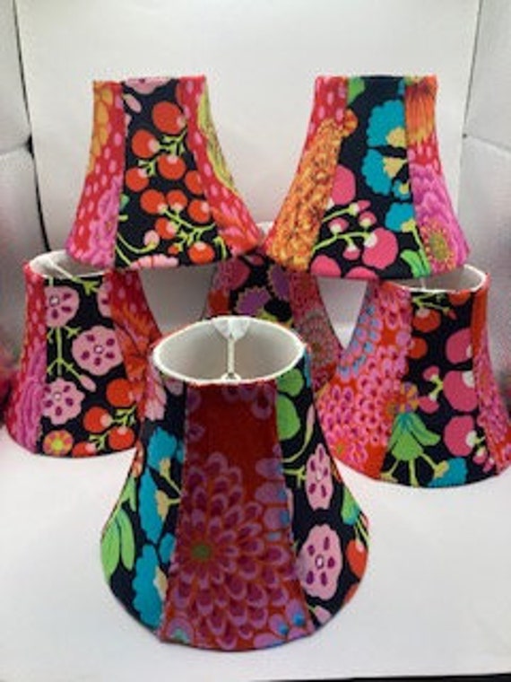 Sugar Plums! Hand-sewn chandelier (6) shades  by Kaffe Fassett's Niece