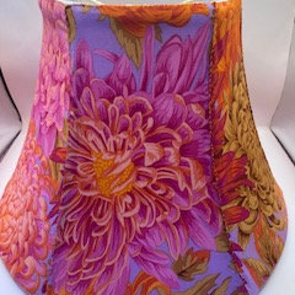 Dahlia Delight! Handsewn lampshade by Kaffe's Niece