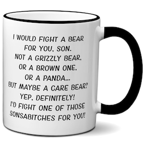 Son Gift, Son Mug, Gifts for Sons, Son Birthday Gift Idea, Funny Coffee Mug For Son, Son Gag Gifts, Funny Gag Gift for Son, Bear For Son Mug