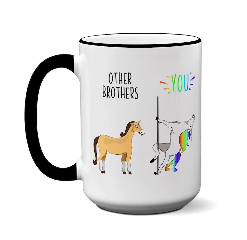 Brother Gift Idea, Funny Other Brothers You Unicorn vs Horse Mug, Brother Gifts, Funny Coffee Mugs for Brothers, Gag Brother Gifts image 9