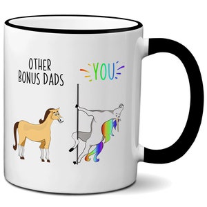 Bonus Dad Gift Idea,  Other Bonus Dads Unicorn Mug, Stepdad Mug, Step Dad Gifts, Funny Step Father Coffee Mugs, Bonus Dad Gag Birthday Mug