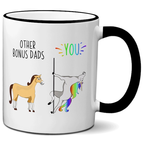 Bonus Dad Gift Idea,  Other Bonus Dads Unicorn Mug, Stepdad Mug, Step Dad Gifts, Funny Step Father Coffee Mugs, Bonus Dad Gag Birthday Mug