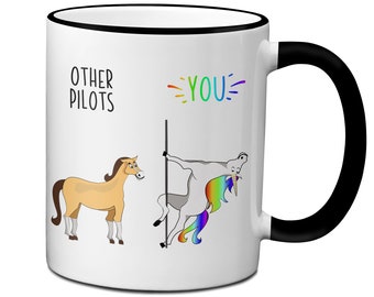 Pilot Gift Idea,  Funny Other Pilots You Unicorn Gag Mug,  Pilot Graduation Gift, Funny Pilot Gifts, Pilot Birthday Cup, Aviator Gift Ideas