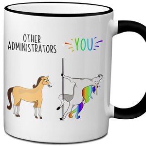 Funny Administrator Gifts,  Other Administrators You Unicorn Mug, Administrator Gag Gift, Administrator Appreciation Gift, Administrator Cup
