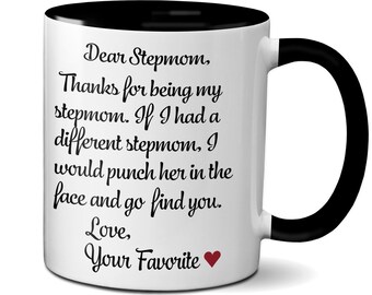 Gifts For Stepmoms - Stepmom Thank You Gift - Stepmom Appreciation - Funny Stepmother Mug - Mother's Day Gifts - Bonus Mom's Birthday Mug
