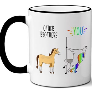 Brother Gift Idea, Funny Other Brothers You Unicorn vs Horse Mug, Brother Gifts, Funny Coffee Mugs for Brothers, Gag Brother Gifts image 7