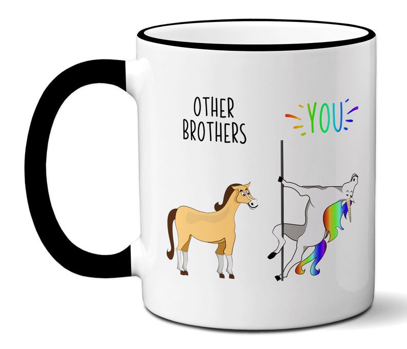 Brother Gift Idea, Funny Other Brothers You Unicorn vs Horse Mug, Brother Gifts, Funny Coffee Mugs for Brothers, Gag Brother Gifts image 7