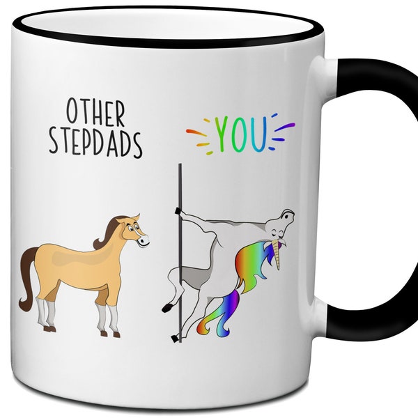 Funny Stepdad Gifts,  Other Stepdads Unicorn Funny Mug, Step Dad Gift, Funny Coffee Mug for Stepfathers, Stepdad Birthday Gift, Step Dad Cup