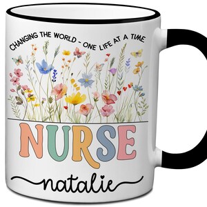 Personalized Nurse Mug Custom Nurse Name Coffee Cup Nurse Graduation Appreciation Gift Idea Gifts for Nurses Custom Nurse Mug