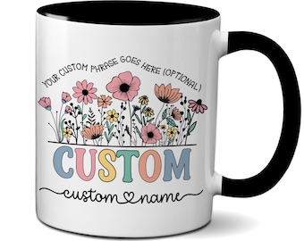 Taza personalizada con nombre y título, taza de café con cita personalizada, idea de regalo para el Día de la Madre, taza de agradecimiento para graduación o cumpleaños, taza personalizable.