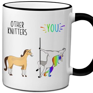 Knitter Gift Idea,  Funny Other Knitters You Unicorn & Horse Mug,  Knitter Gift, Funny Gifts for Knitters, Knitter Birthday Cup